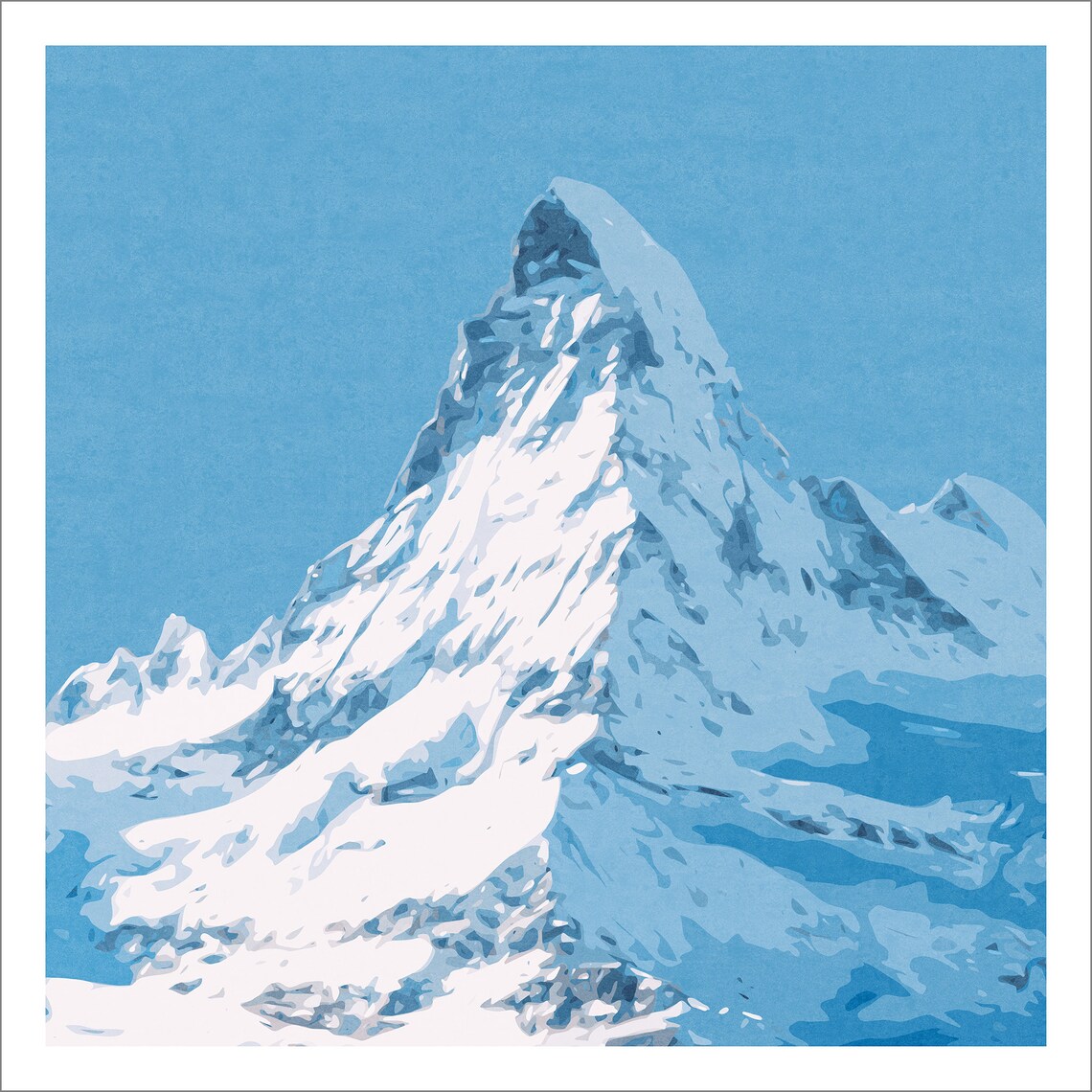 Matterhorn Alps Art Print, Swiss Mountain Peak - Image 3
