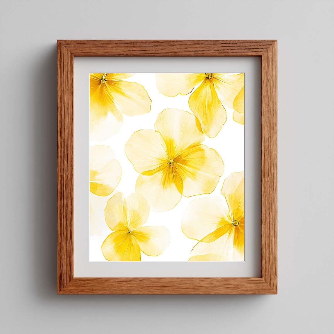 Yellow Flower Art Print, Modern Botanical Decor