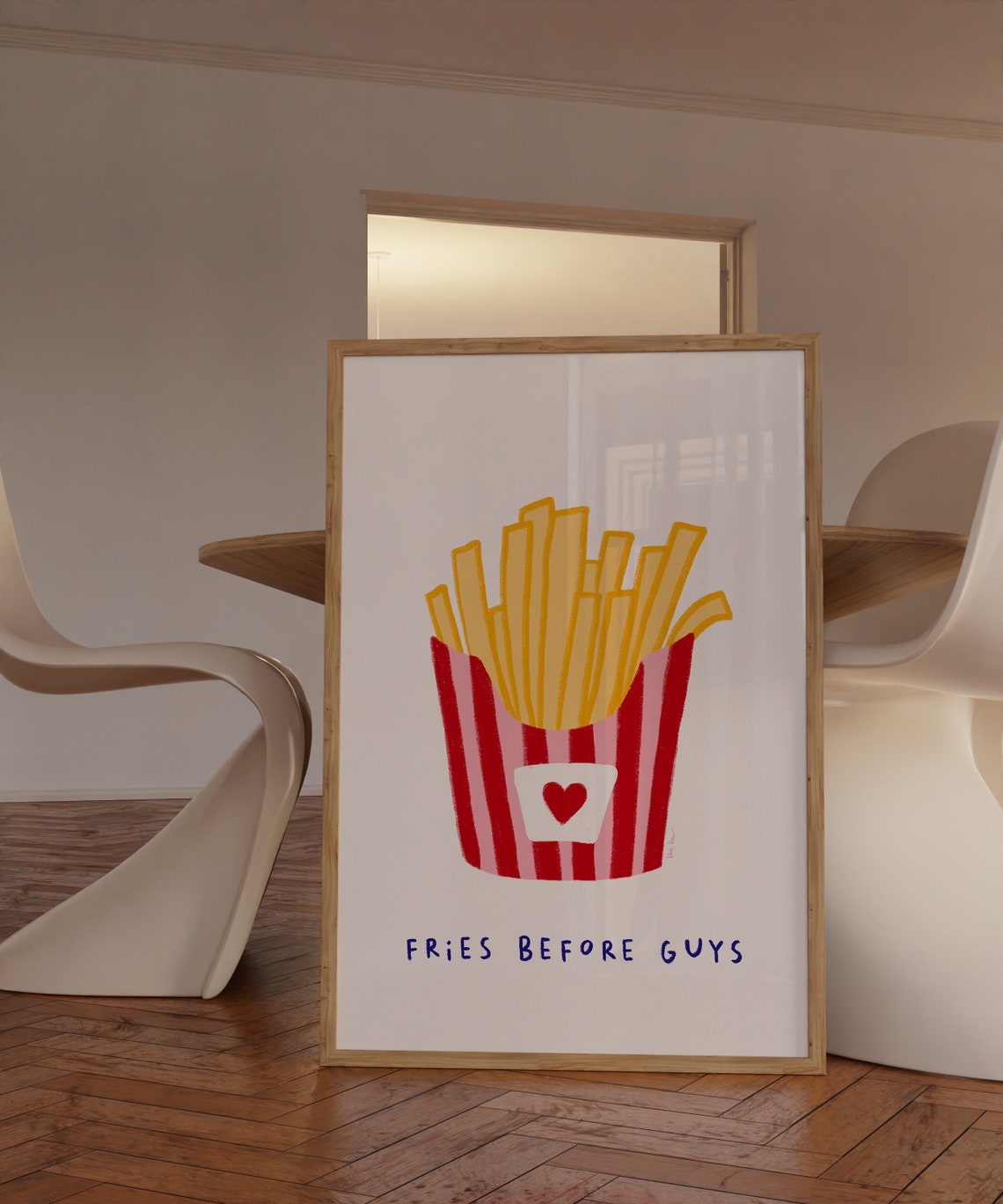 Fries Before Guys Funny French Fries Kitchen Wall Decor Poster - Image 4