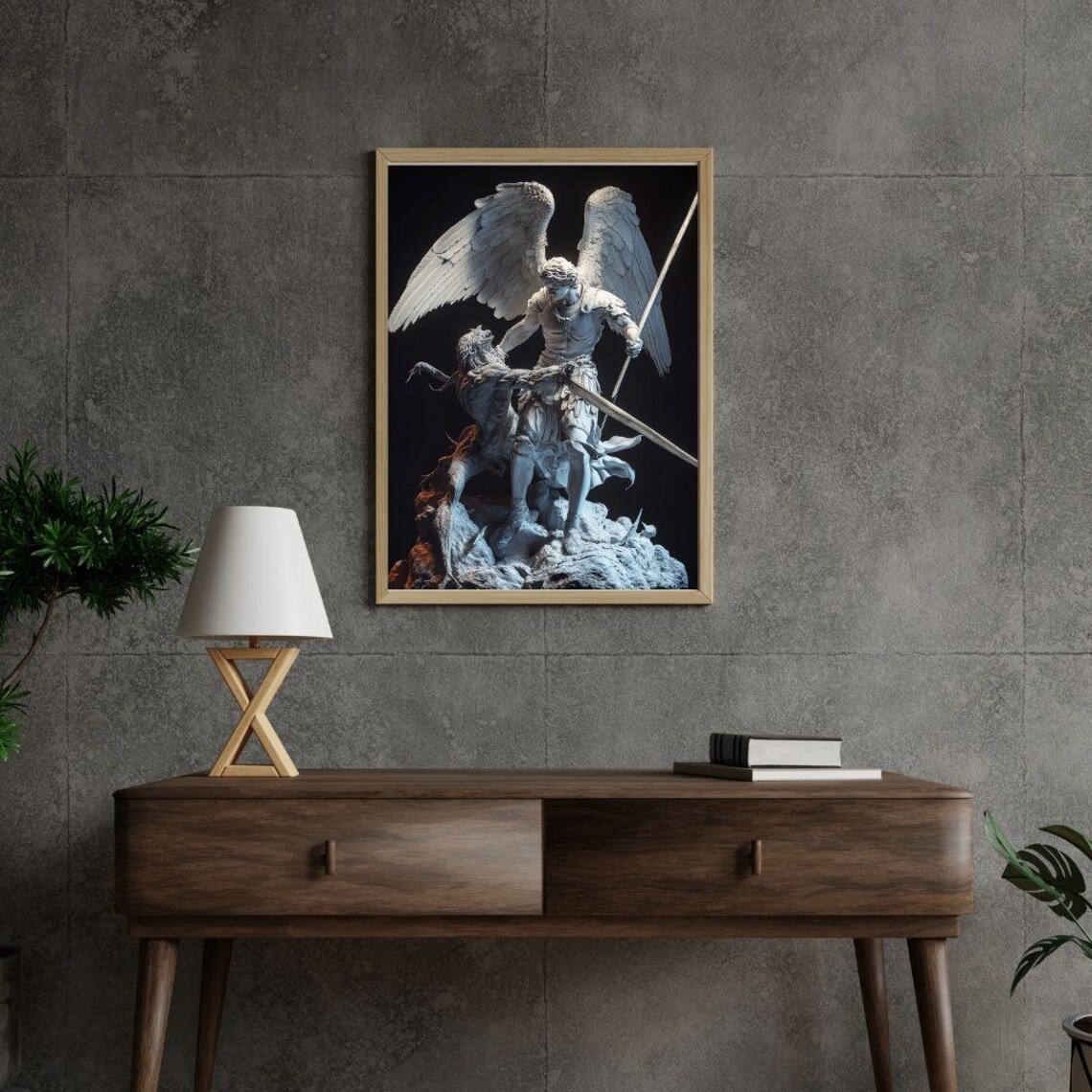 St Michael The Archangel, Christian Wall Art - Image 2
