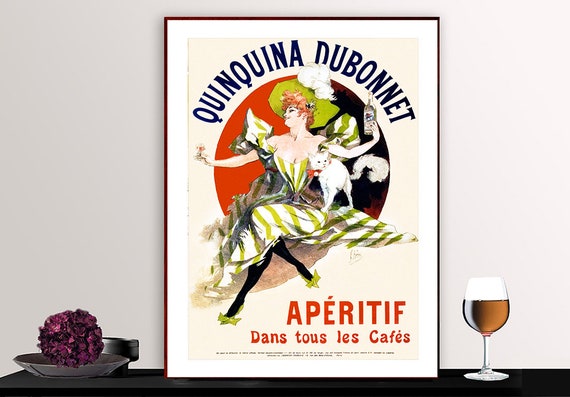 Quinquina Dubonnet Aperitif Vintage Fooddrink Posters Poster Paper Or Print Gift Idea Wall Decor