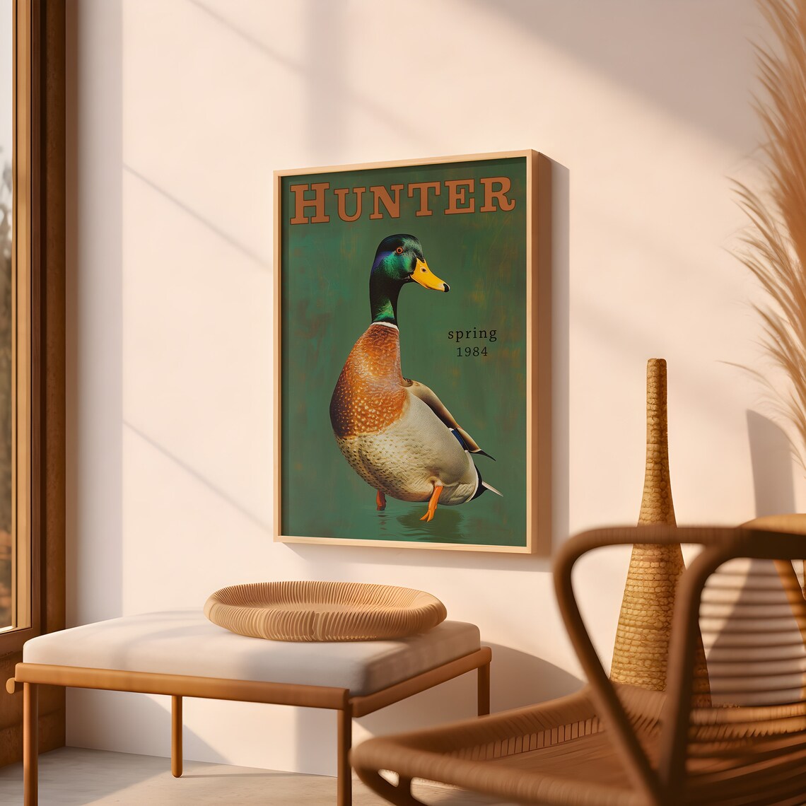 Vintage Mallard Print, Retro Outdoors Duck Hunting Poster - Image 2