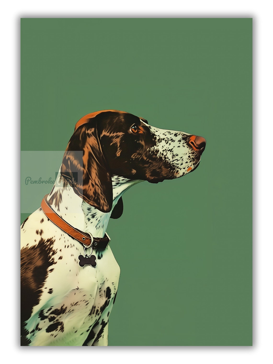 German Pointer Dog Profile Vintage Hunting Poster for Dog Lovers - Image 3