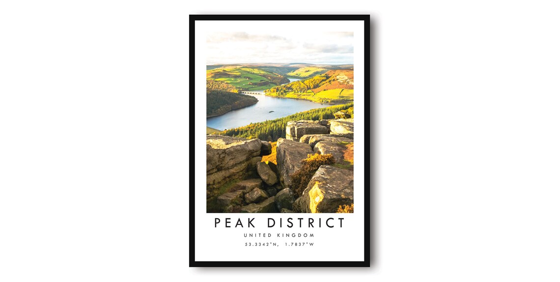Peak District Travel Poster, UK National Park
