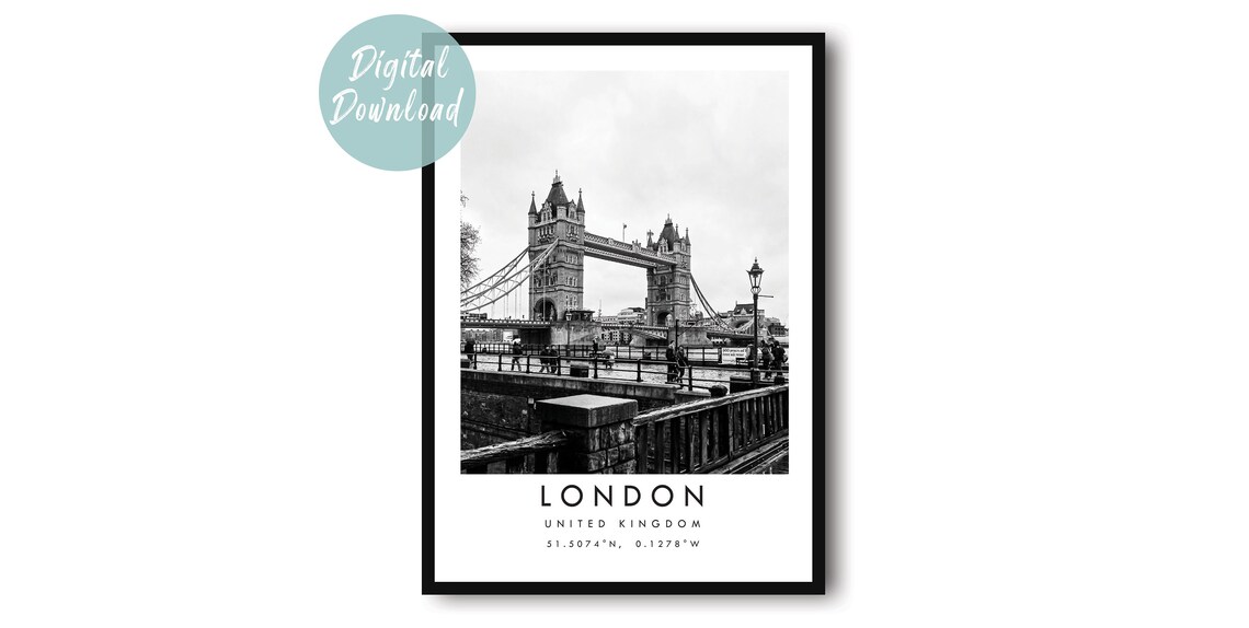 London Travel Poster, European City Art Print