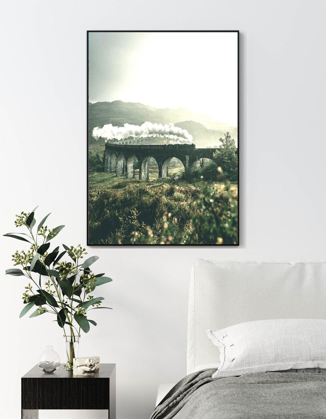 Scotland Steam Train at Glenfinnan Viaduct Art Print