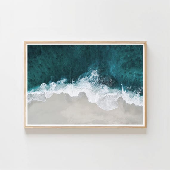 Beachy Wave Print, Coastal Ocean Photography