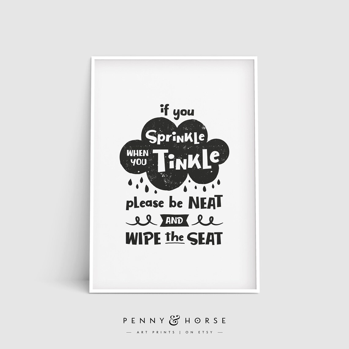 Funny Kids Bathroom Sign, Bathroom Wall Decor