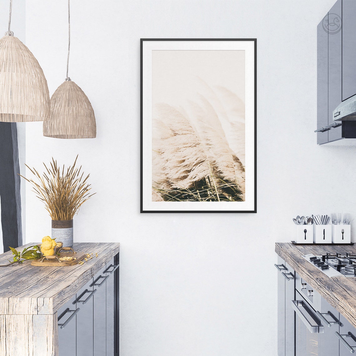 Golden Wheat Field Nature Photography Poster Warm Botanical Wall Decor - Image 3