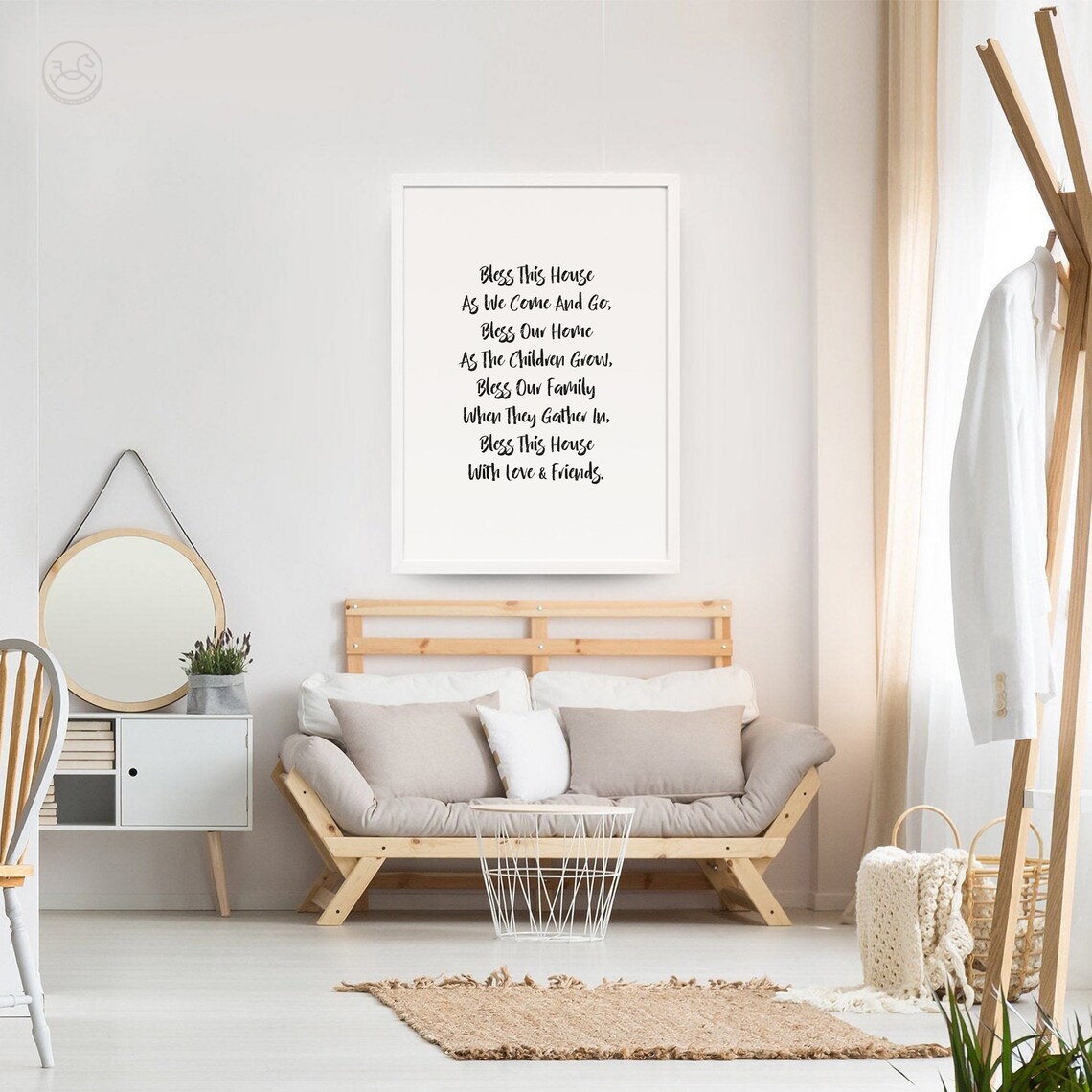 Bless This House Script Print, Modern Quote Art - Image 3