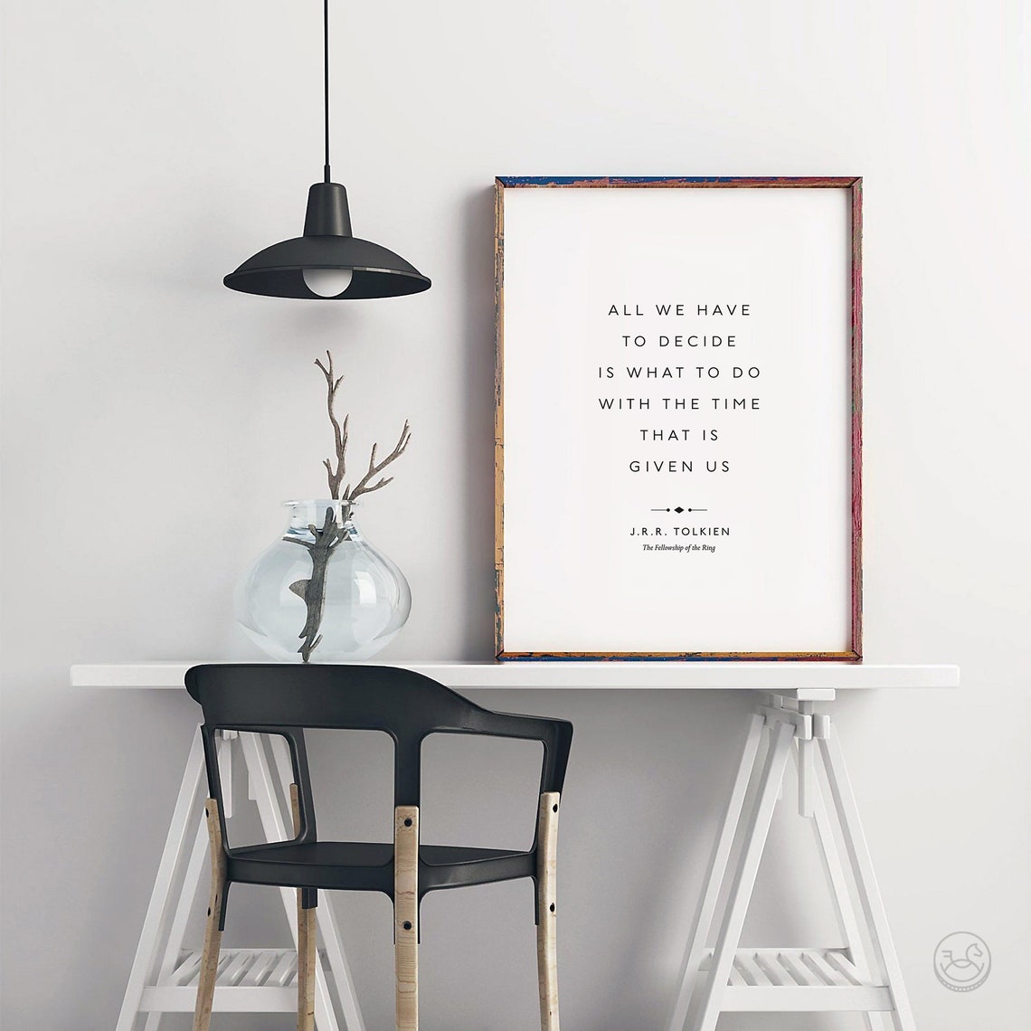 Tolkien Fellowship Of The Ring Famous Time Quote Minimalist Poster - Image 3