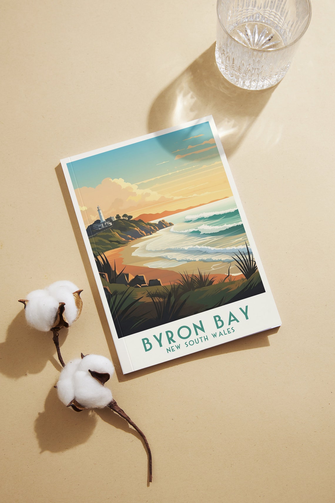 Byron Bay New South Wales Lighthouse Golden Beach Sunset Poster - Image 2