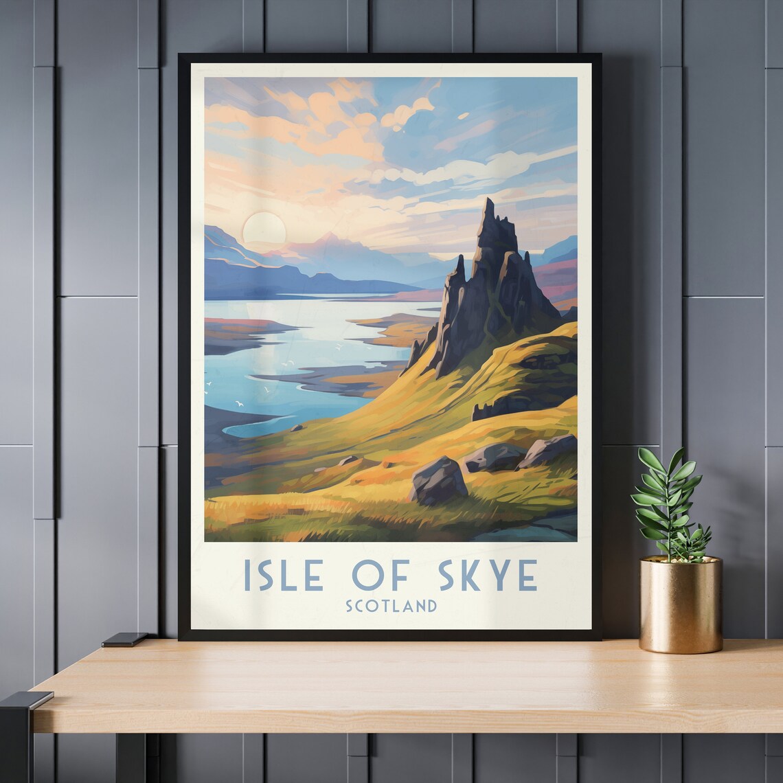 Isle of Skye Scotland Jagged Peaks Golden Autumn Coast Poster - Image 3