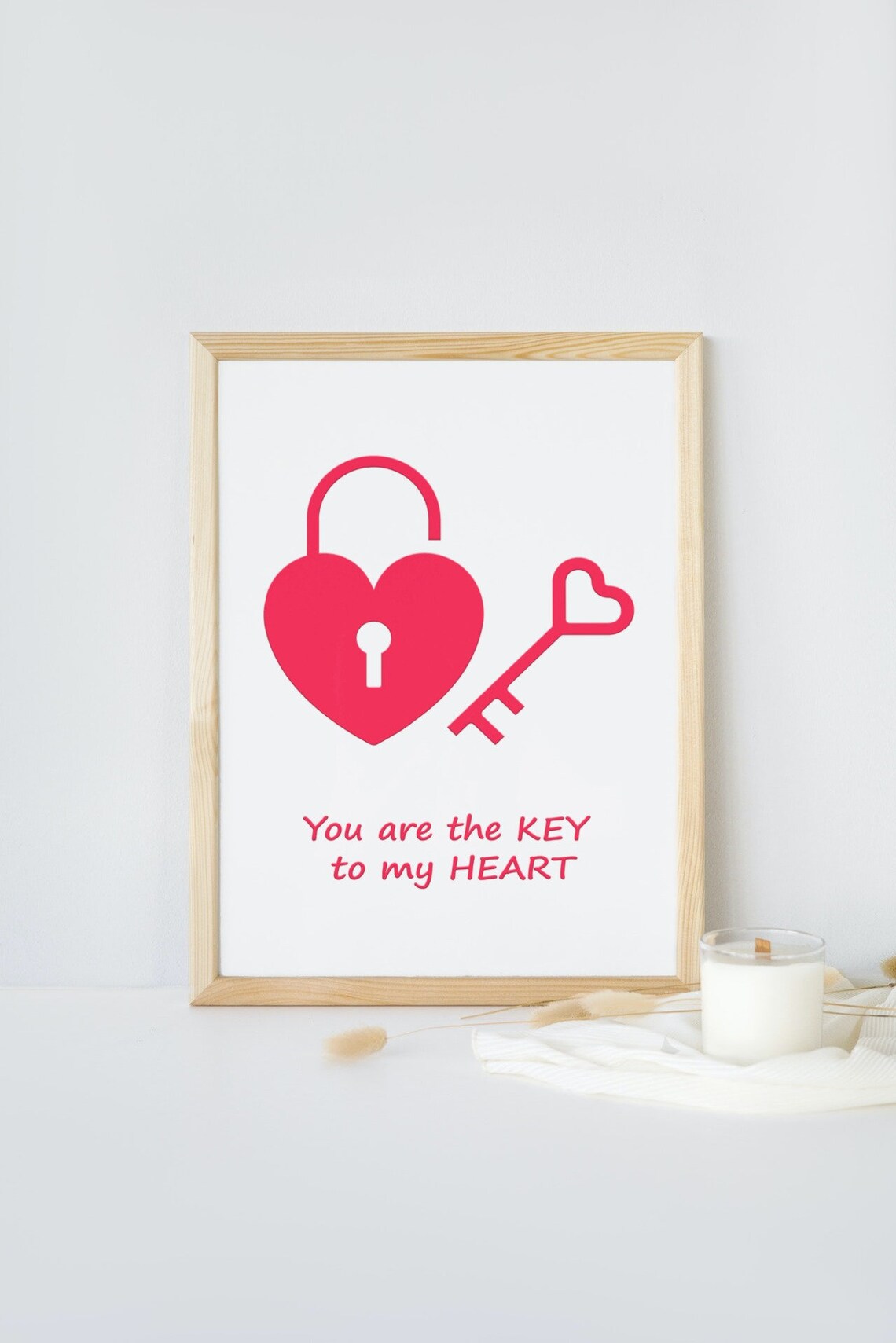 You Are The Key, Valentine Gift Wall Art - Image 4