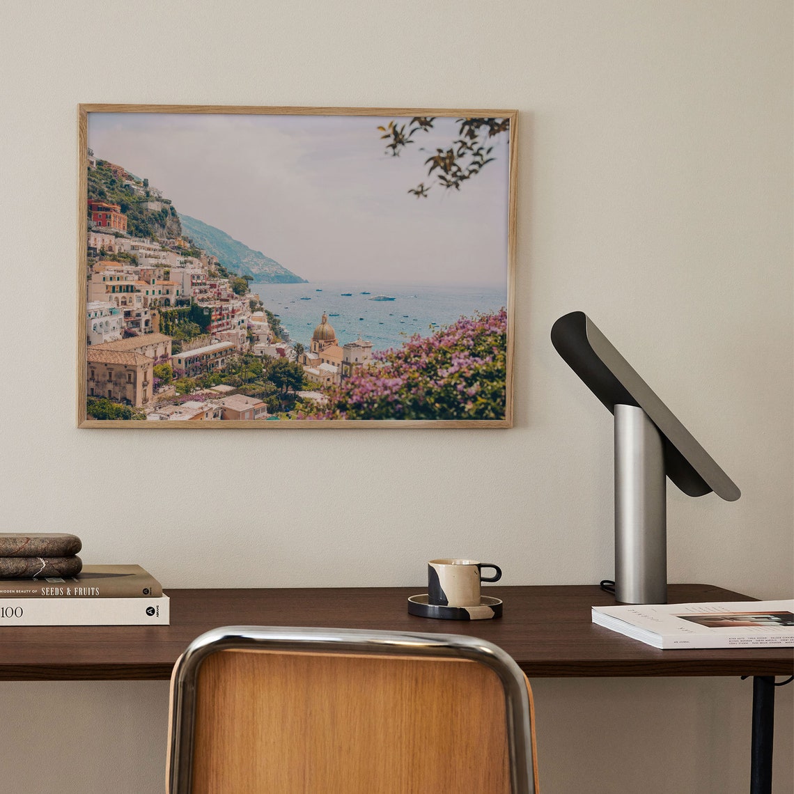 Positano Amalfi Coast Cliffside Village Bougainvillea Photo Poster - Image 2