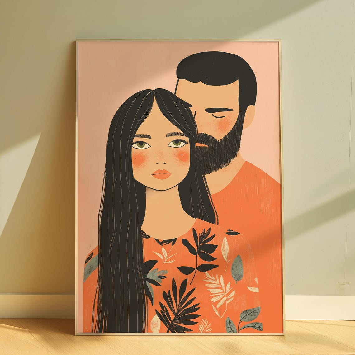 Minimalist Couple - Contemporary Travel Poster