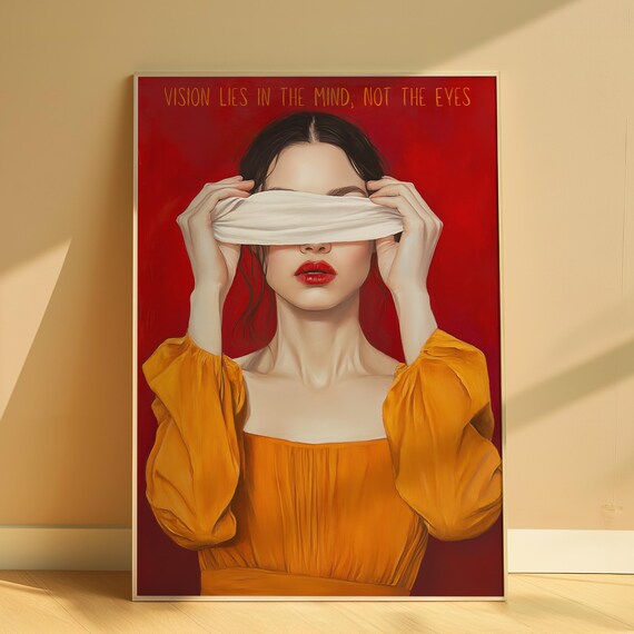 Minimalist Woman Painting, Modern Office Decor