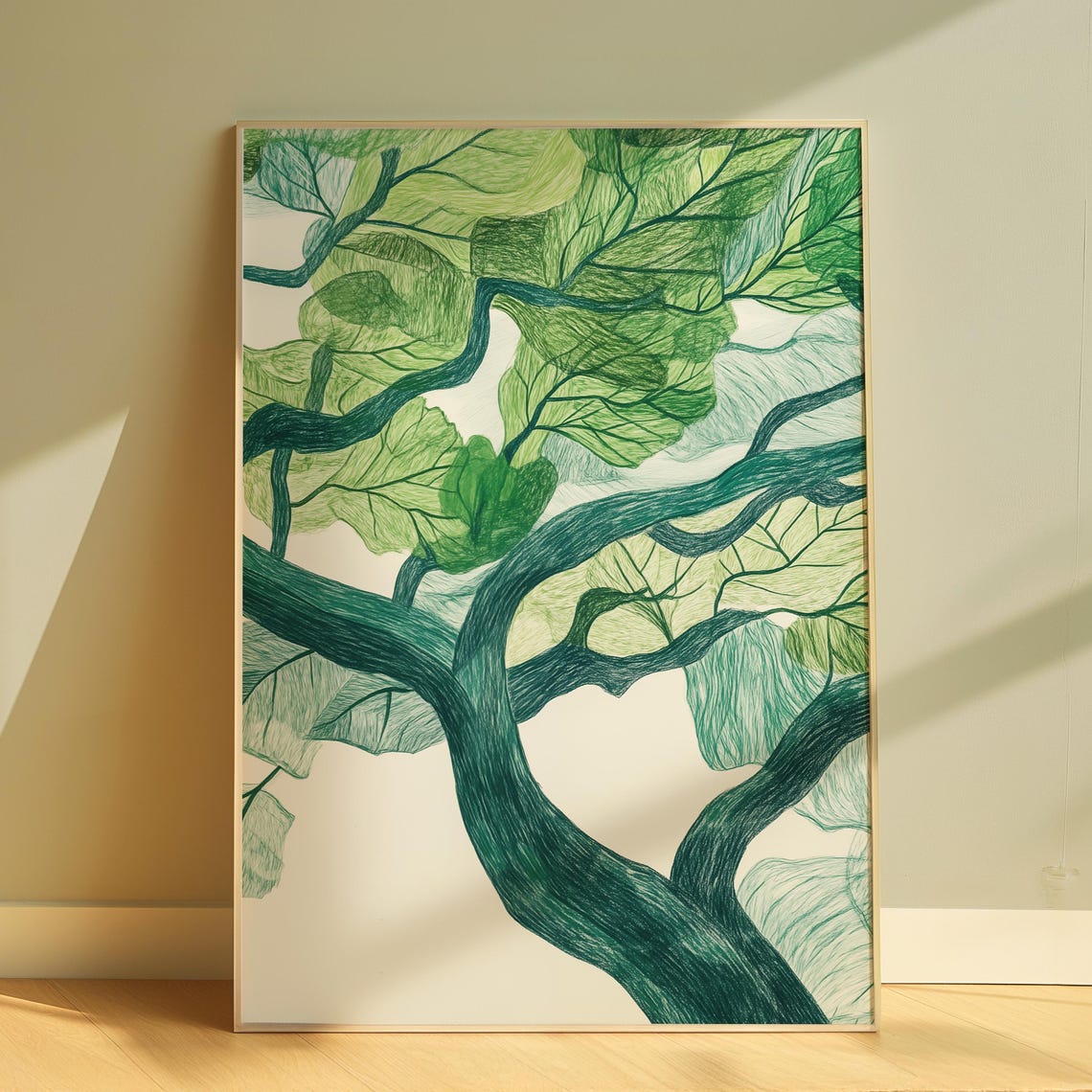 Hand Drawn Botanical Tree Canopy Art Print