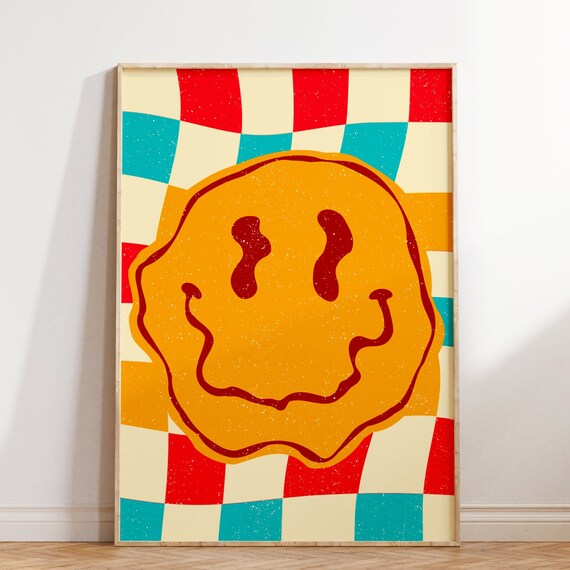 Retro Wall Art Print Colorful Print Trendy Poster Cute Wall Art Retro Poster Groovy Print Art Wall Decor