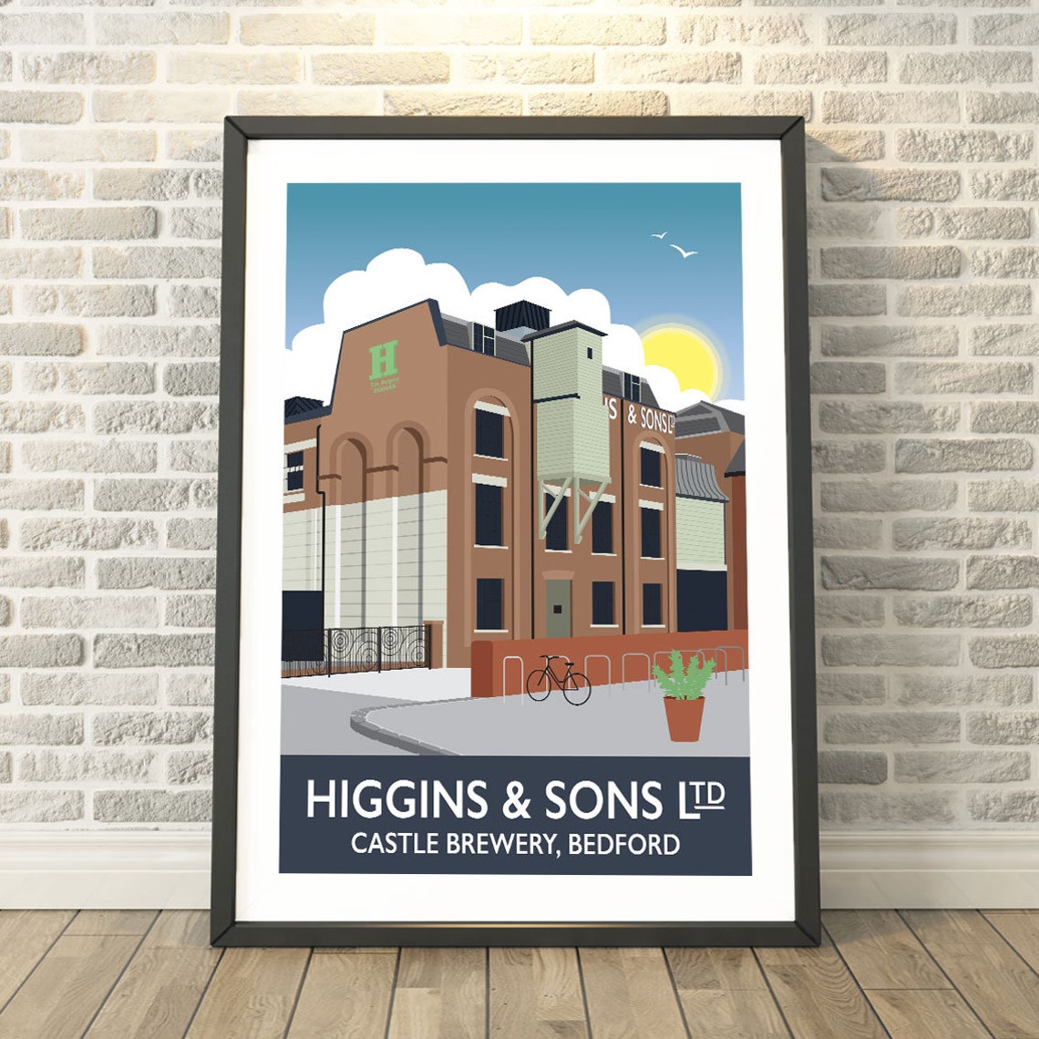 Higgins and Sons Castle Brewery Bedford Heritage Travel Poster