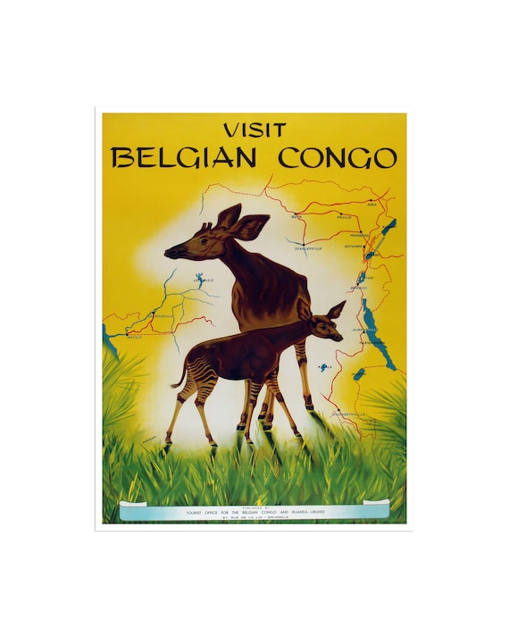 Congo Art Africa Travel Poster African Print Xr2226a