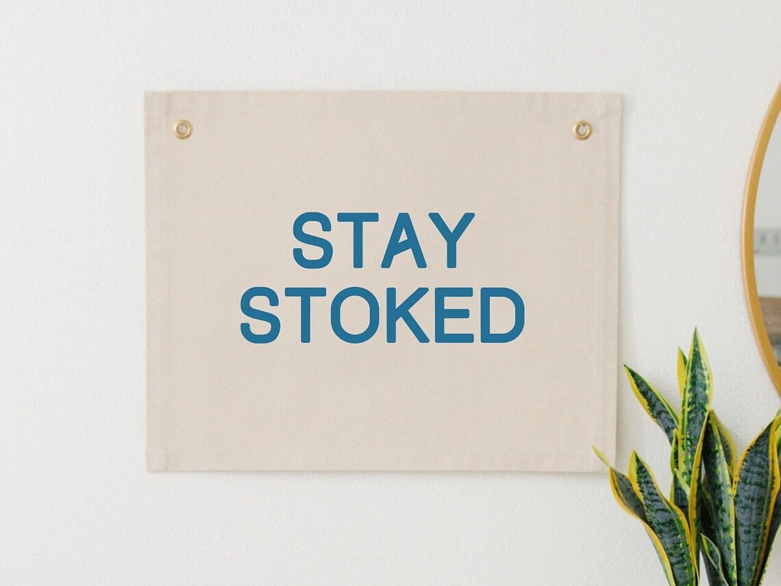 Stay Stoked Surf Wall Decor, Boho Nursery Art Print