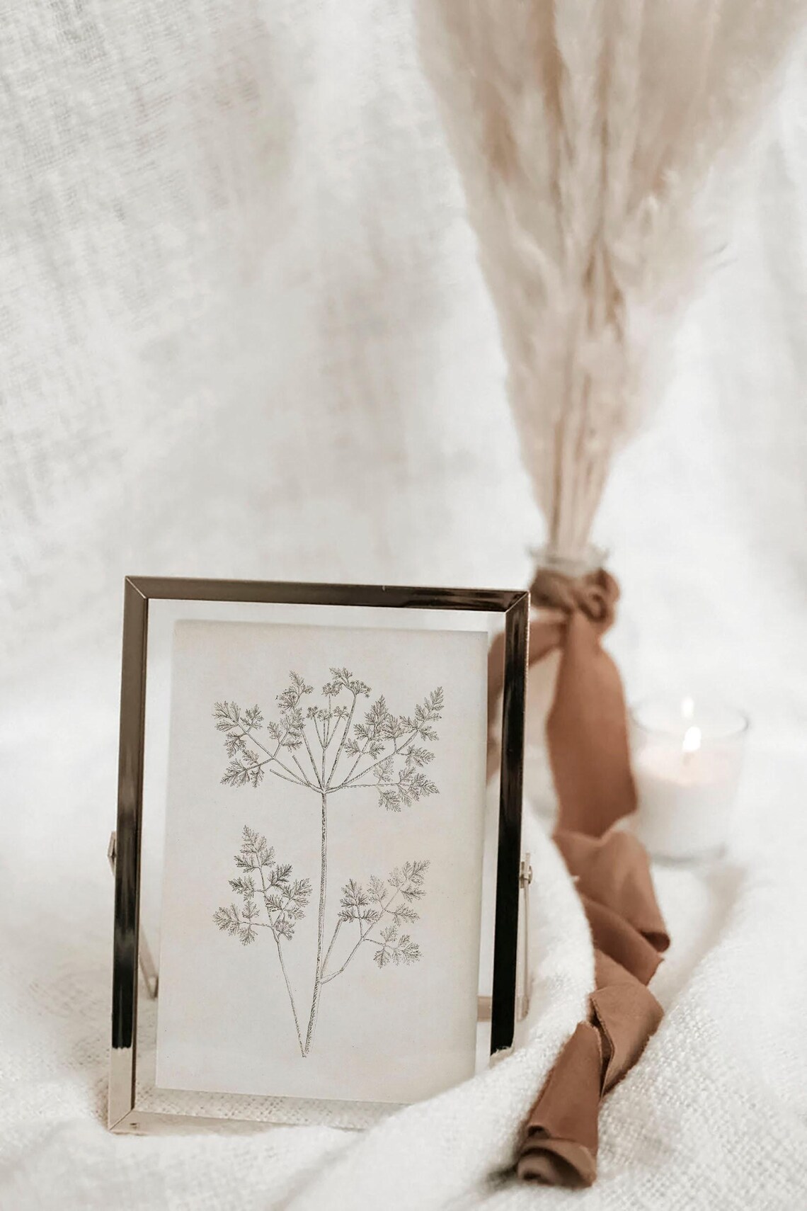 Vintage Botanical Branch Sketch Art Print, Farmhouse - Image 2