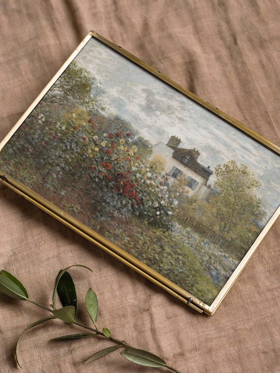 Vintage Rose Garden French Cottage Rustic Art Print - Image 2