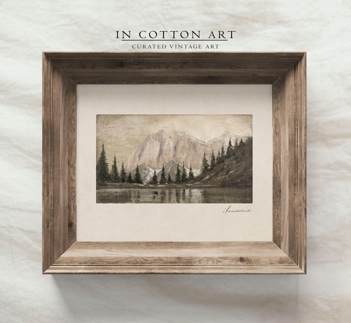 Vintage Holiday Winter Pine Forest Christmas Art Print - Image 4