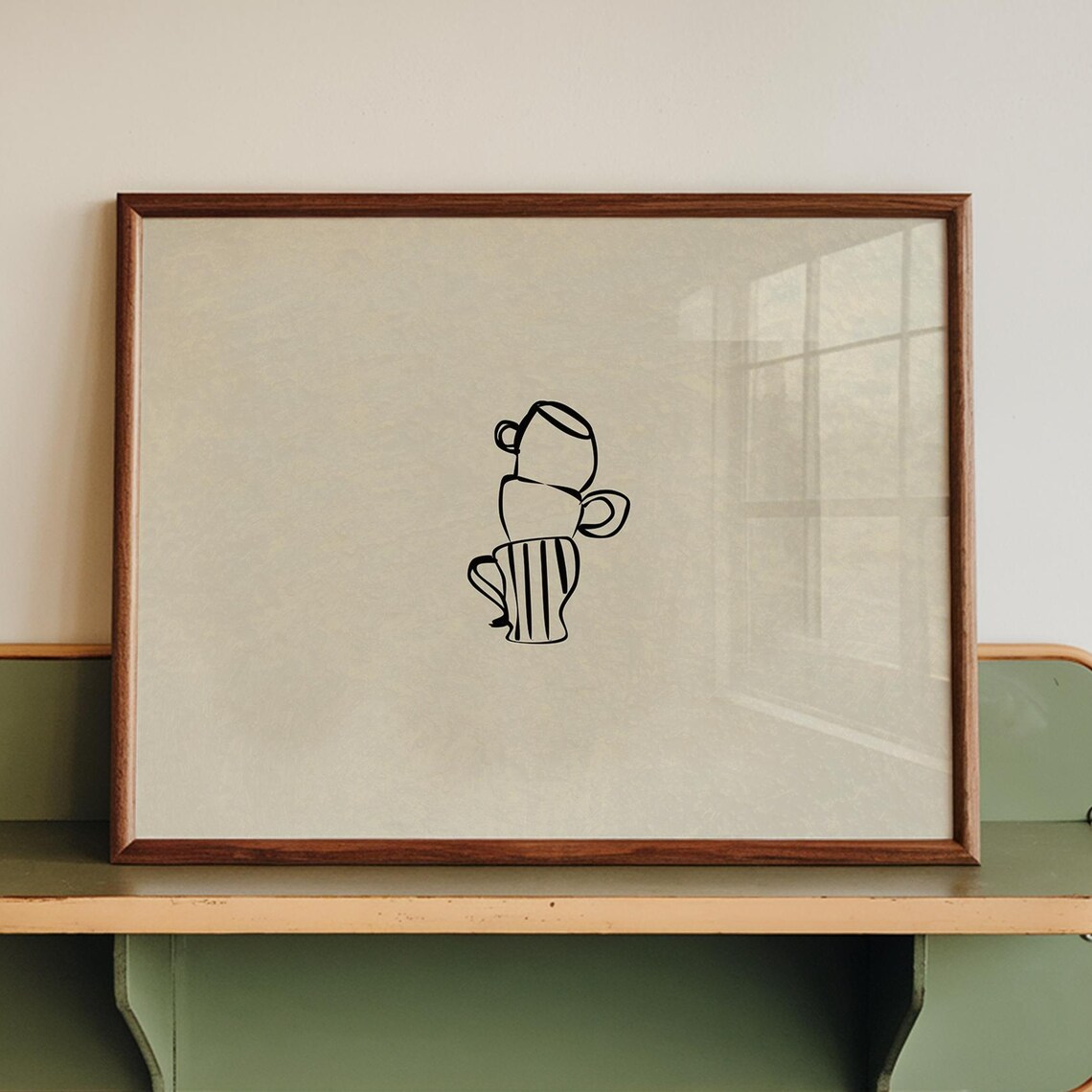 Coffee Cup Minimalist Kitchen Decor Art Print