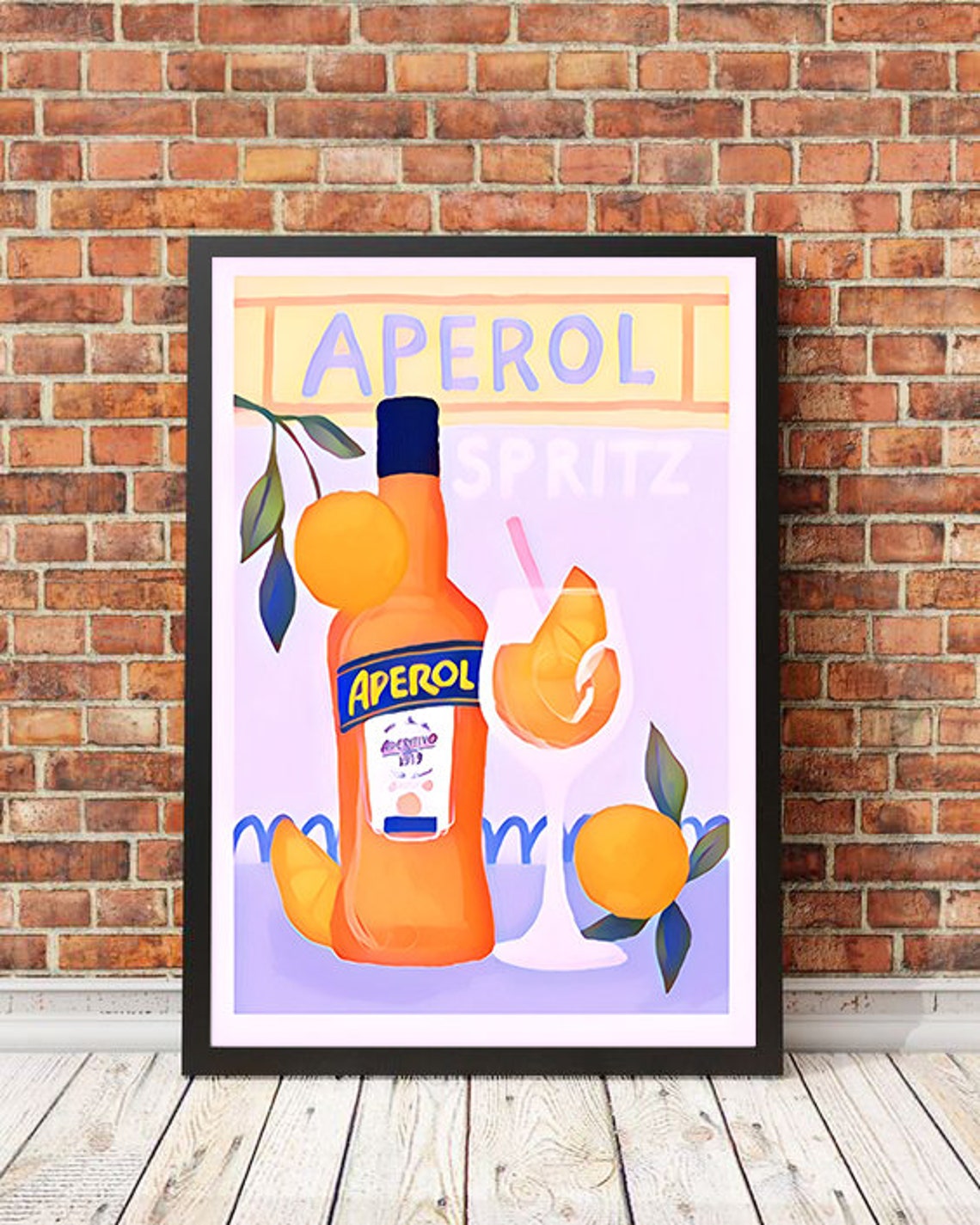 Aperol Spritz Bottle Orange Cocktail Retro Italian Bar Art Poster - Image 4