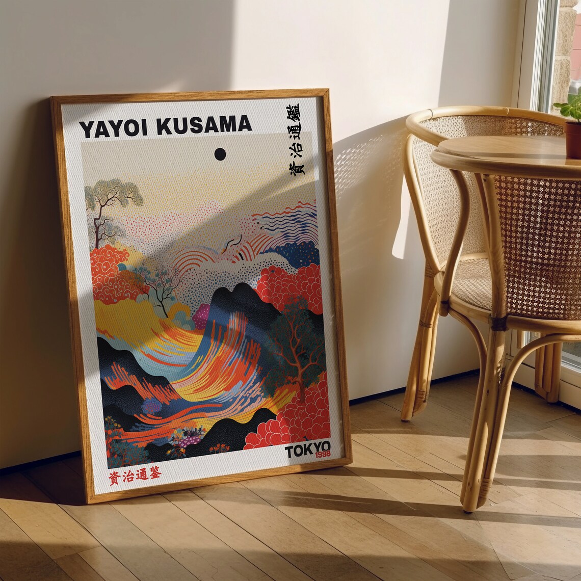 Yayoi Kusama Wave Poster, Japandi Wall Art - Image 7