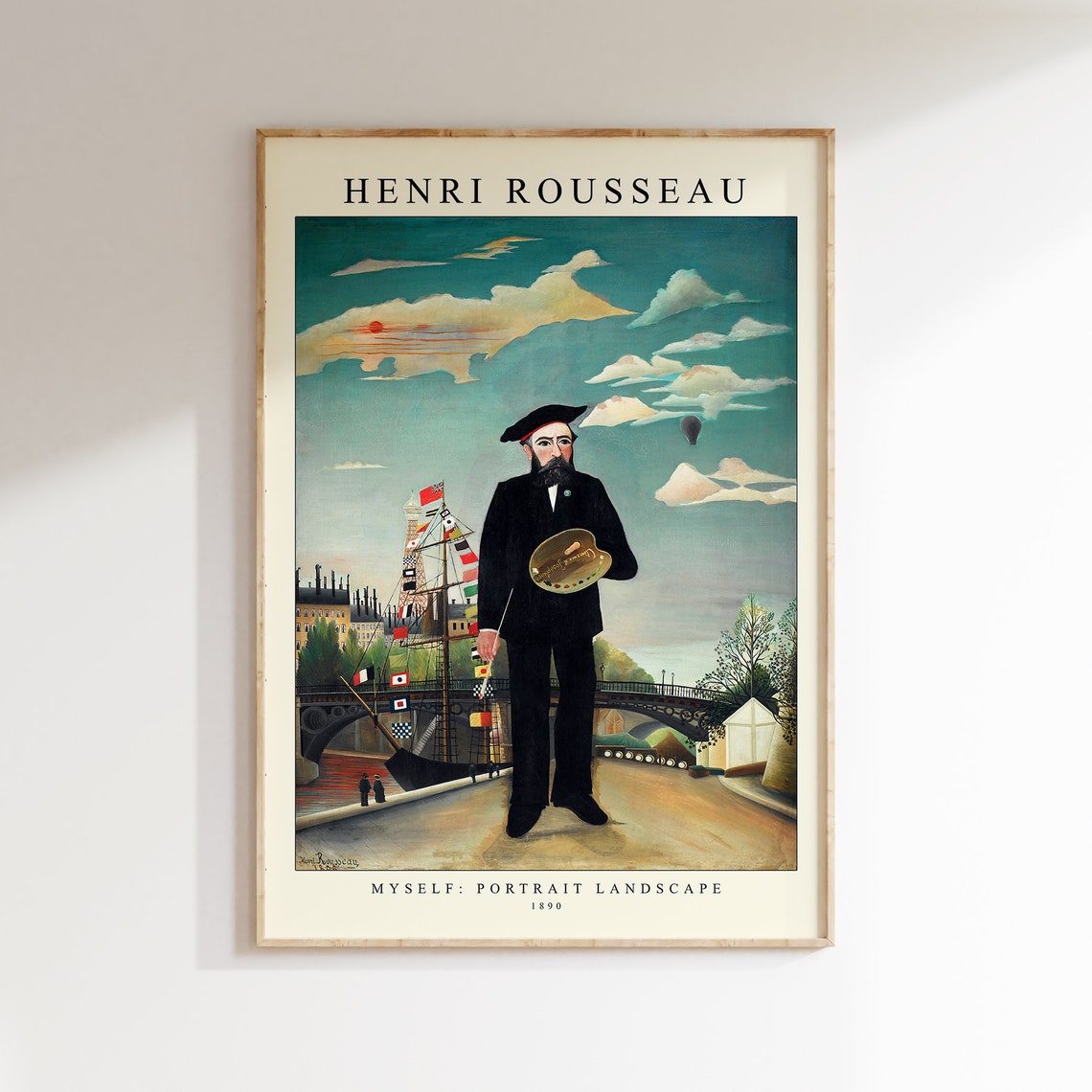 Henri Rousseau Myself Portrait Landscape 1890 Harbor Art Poster - Image 2