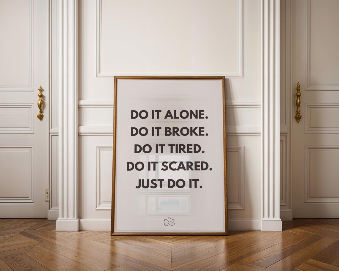Just Do It Motivational Minimalist Art Print - Image 2
