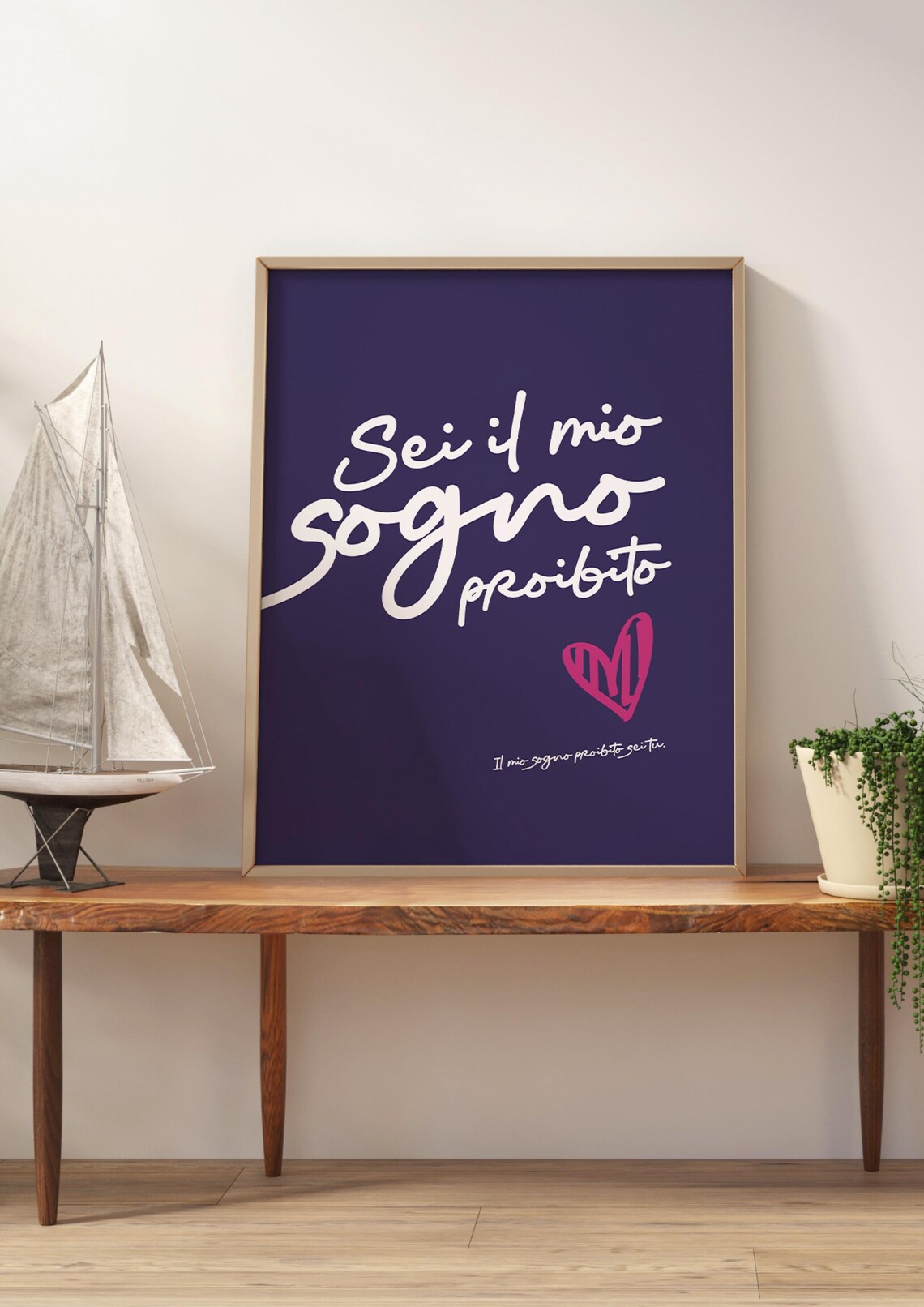 Sei Il Mio Sogno Proibito Typographic Poster - Image 2