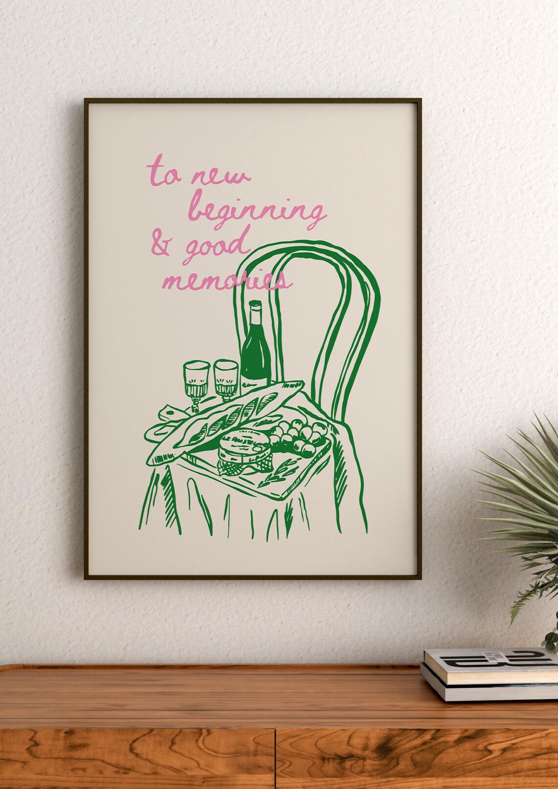 To New Beginnings Good Memories, Minimalist Typography