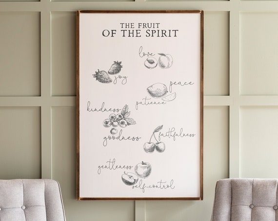 Fruit of the Spirit Galatians 5:22 Scripture Art Print