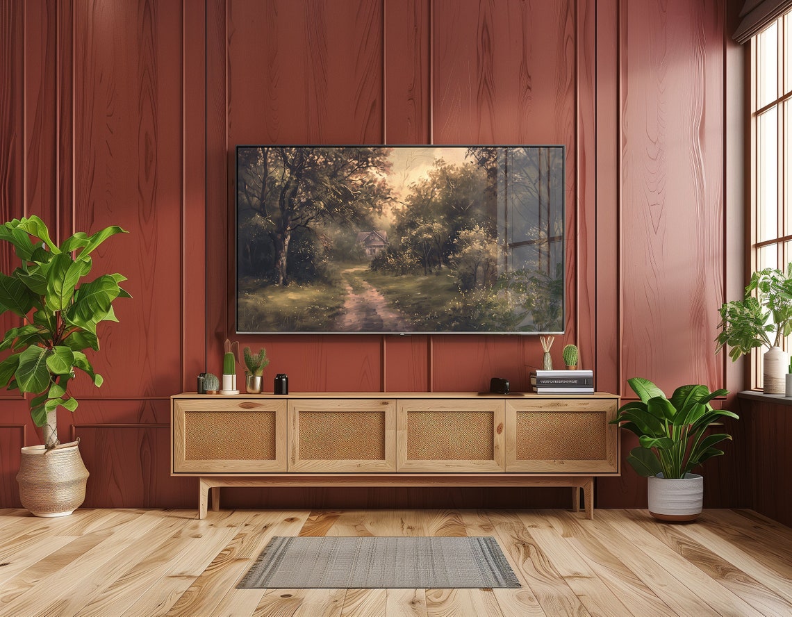 Moody Tv Art Vintage Dark Tv Art Dark Academia Tv Art Tv Art Hidden Cottage Vintage Dark Tv Art Dark Tv Art - Image 3