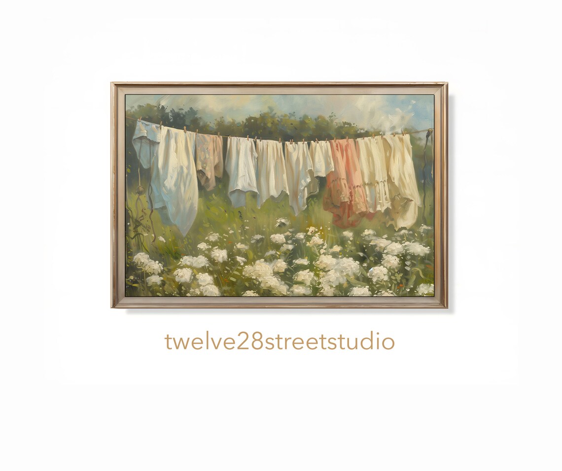 Laundry Room Art, Vintage Farmhouse Decor