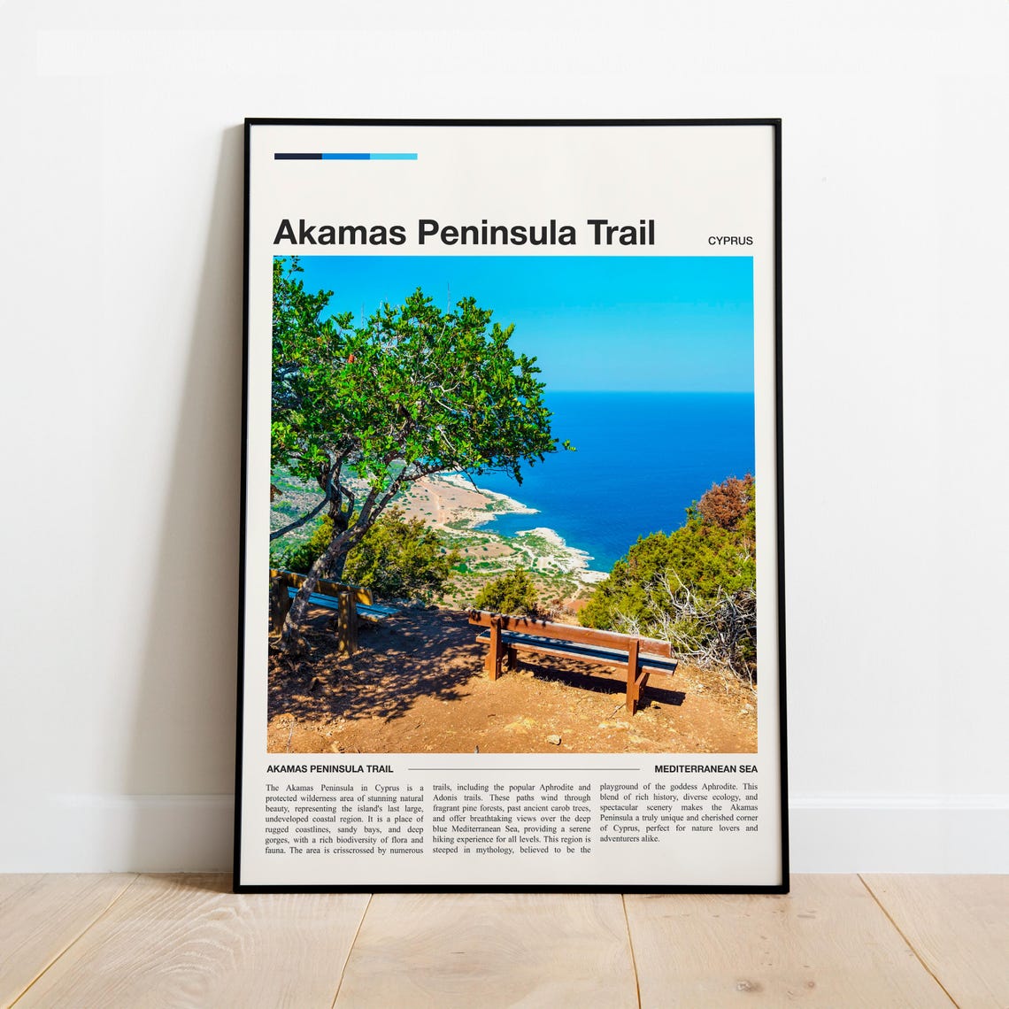 Akamas Peninsula Trail Poster Print Scenic Landscape Art Multiple Sizes Available