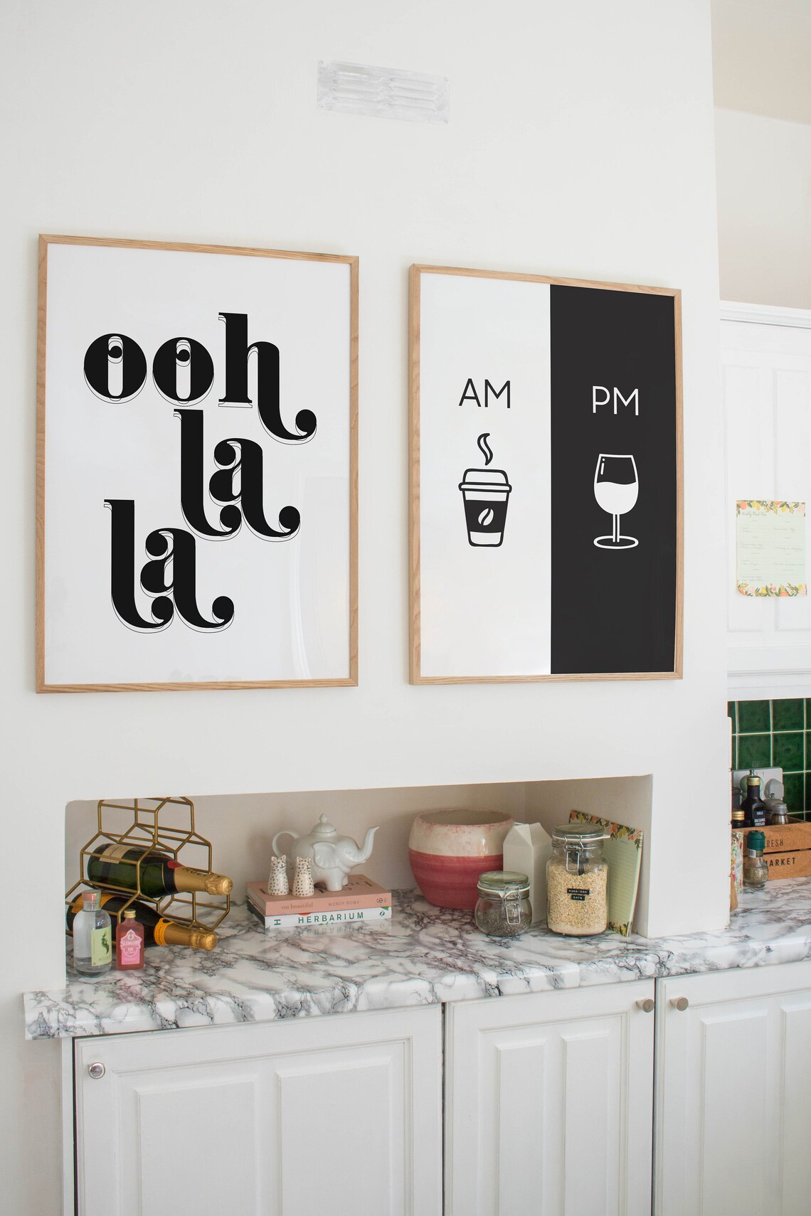 Am Pm Poster Coffee And Wine Art Print Modern Wall Art Art Large Wall Art Instant - Image 3