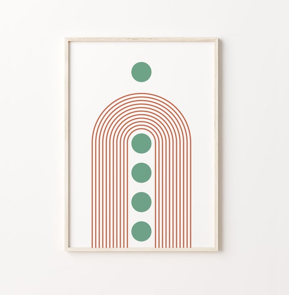 Geometric Abstract Art Scandinavian Room Decor Abstract Shapes Scandi Poster Modern Abstract Wall Art Instant