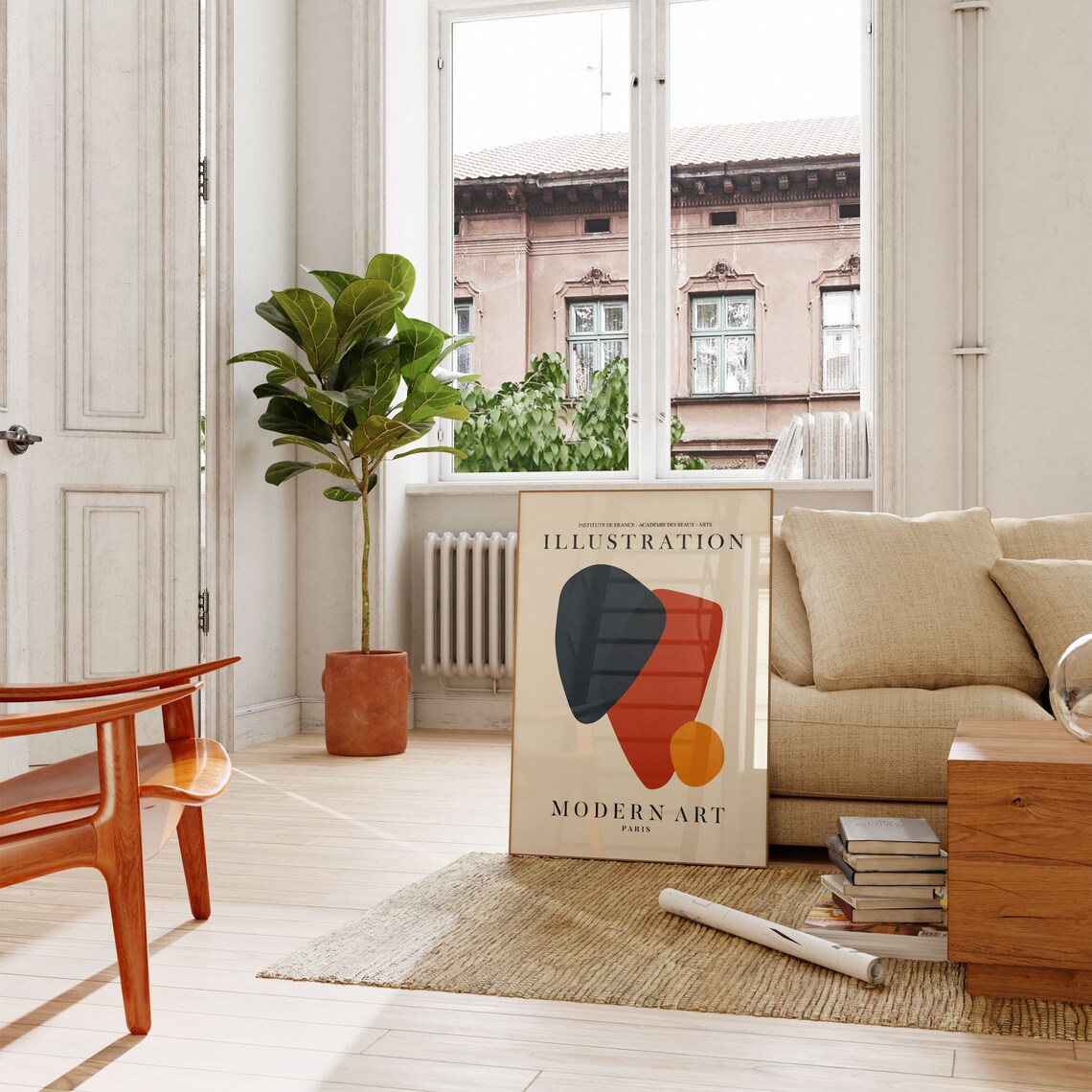 Mid Century Modern Exhibition, Minimalist Vintage Poster - Image 2