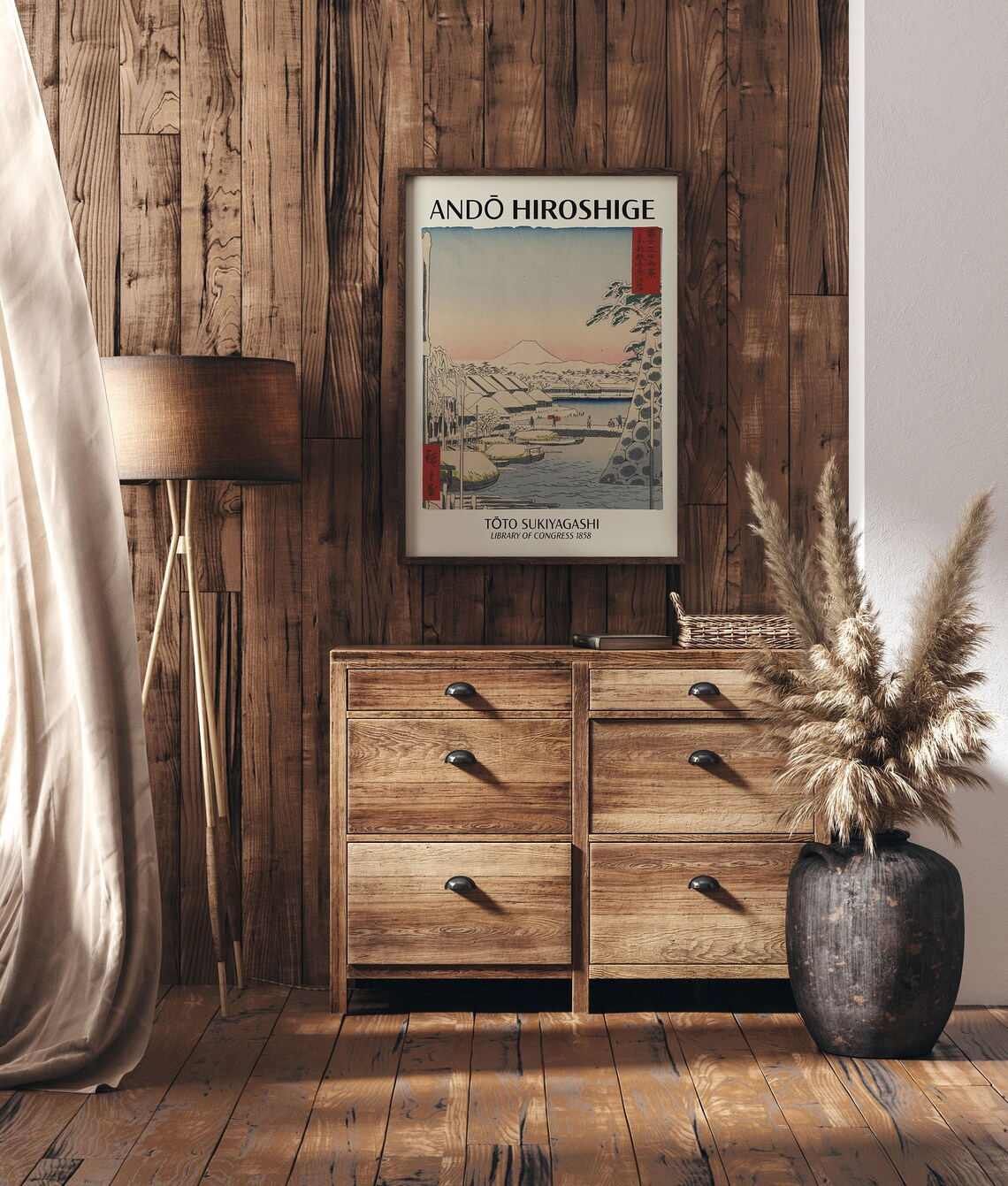Ando Hiroshige Vintage Japanese Woodblock, Travel Poster - Image 3