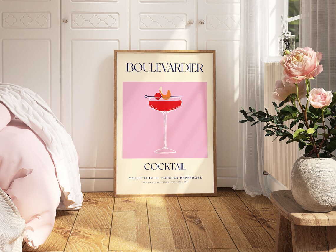Boulevardier Cocktail, Vintage New York Art Print - Image 3