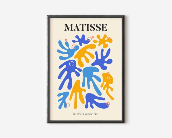 Henri Matisse Exhibition Poster, Boho Floral Garden Scenery