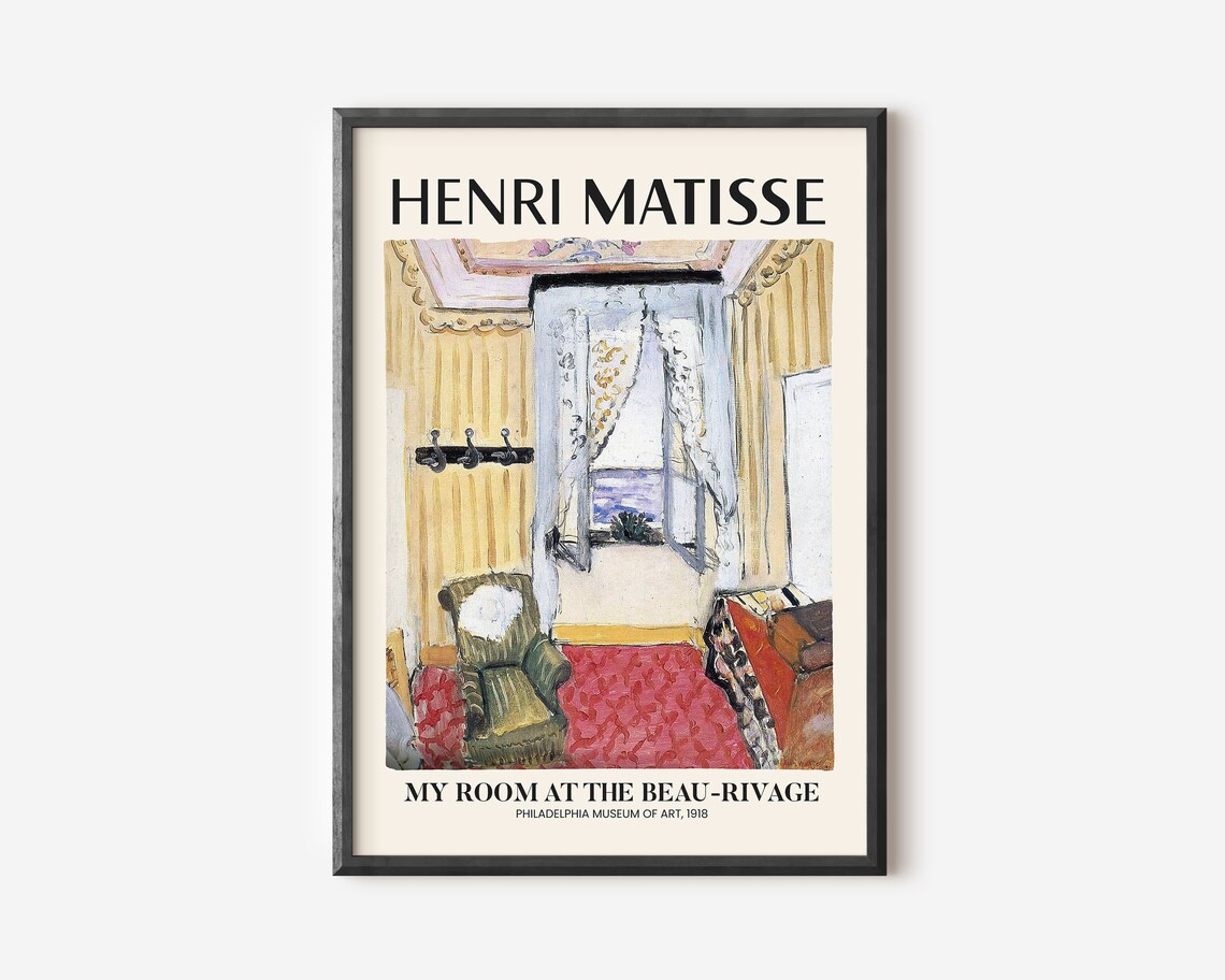 Henry Matisse Exhibition Poster, Floral Garden Scenery