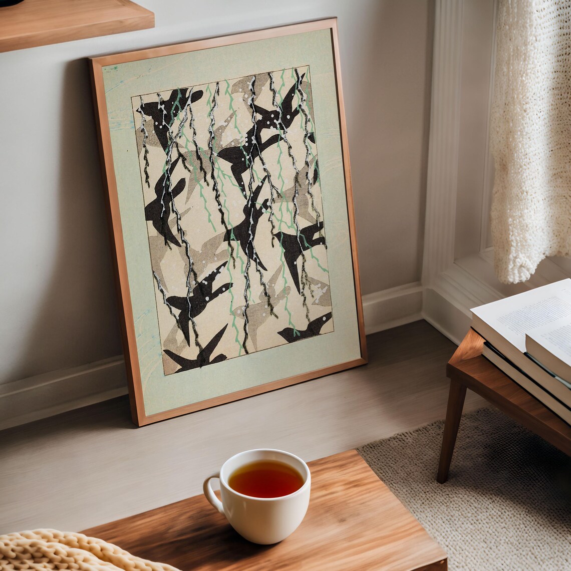 Korin Furuy Floral Art Poster, Elegant Classic Japanese - Image 4