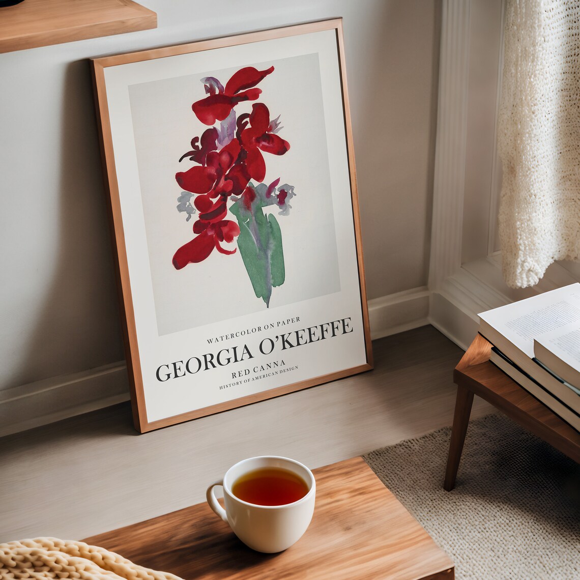Georgia Okeeffe Exhibition - Floral Watercolor Art Print - Image 2