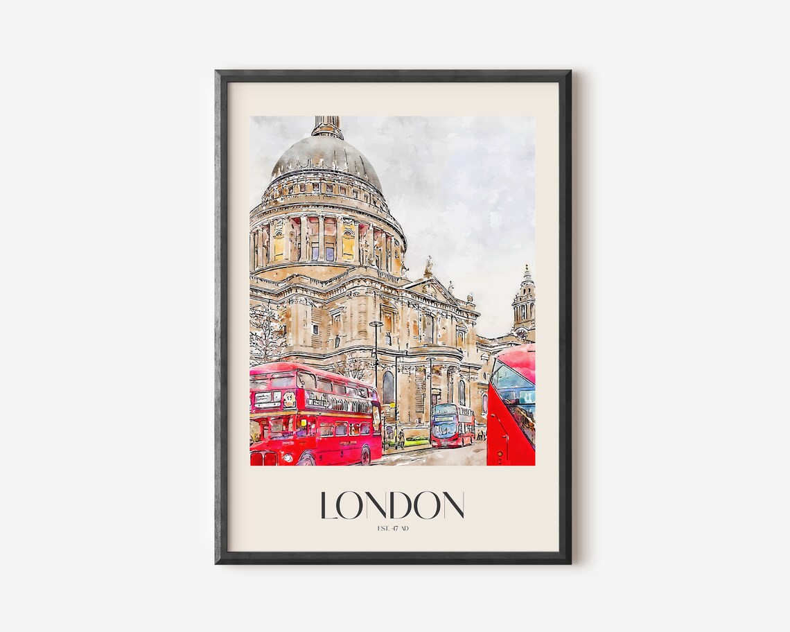 Travel London, Trendy British Wall Art Decor